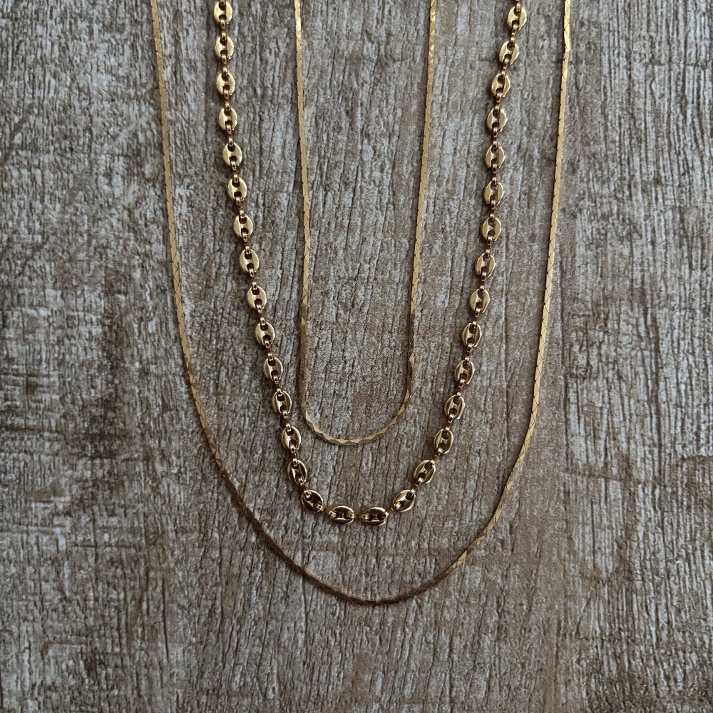 Triple Stack Layering Necklace